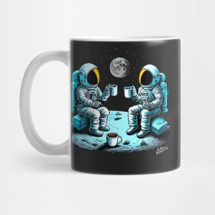 Astronauts drinking coffee in space Mug